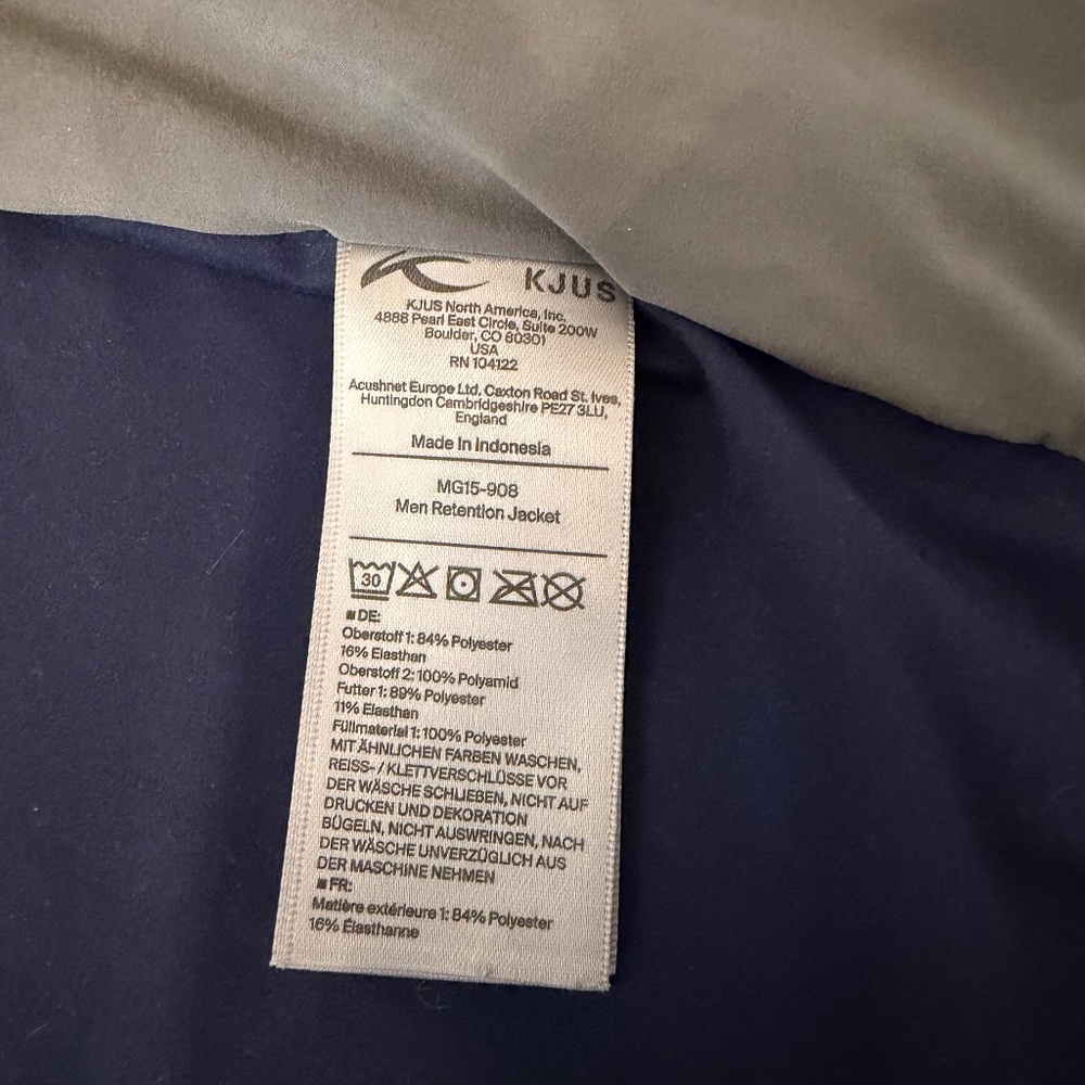 LIKE NEW KJUS Men's Retention Jacket in Steel Grey/Atlanta Blue (Size 48/S) - Picture 9 of 11
